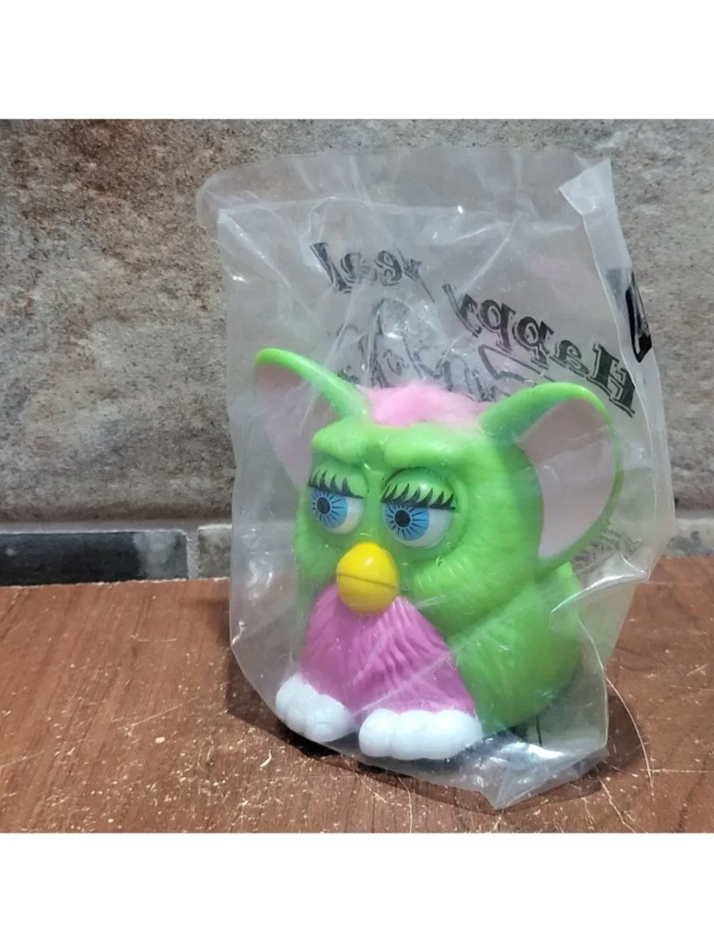 McDonalds Happy Meal Green Pink Furby Toy 1998 Sealed Original Plastic Packaging